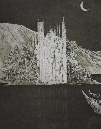Lars BO : L'écho du lac, Gravure originale (photo de détail 5) - Crédit photo : Galerie Art.Paris