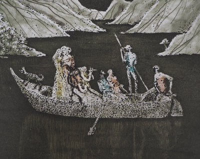 Lars BO : L'écho du lac, Gravure originale (photo de détail 6) - Crédit photo : Galerie Art.Paris