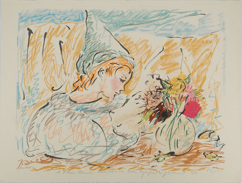 Marcel VERTES : Pierrot, Lithographie originale (vue générale) - Crédit photo : Galerie Art.Paris