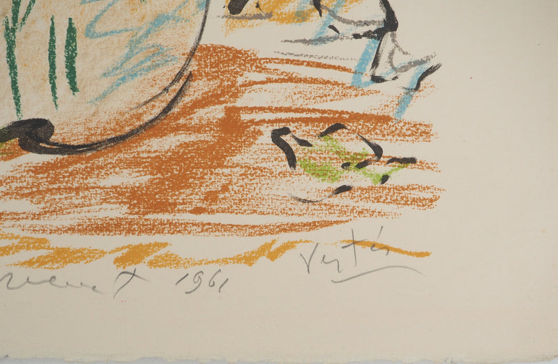 Marcel VERTES : Pierrot, Lithographie originale (photo de détail 2) - Crédit photo : Galerie Art.Paris