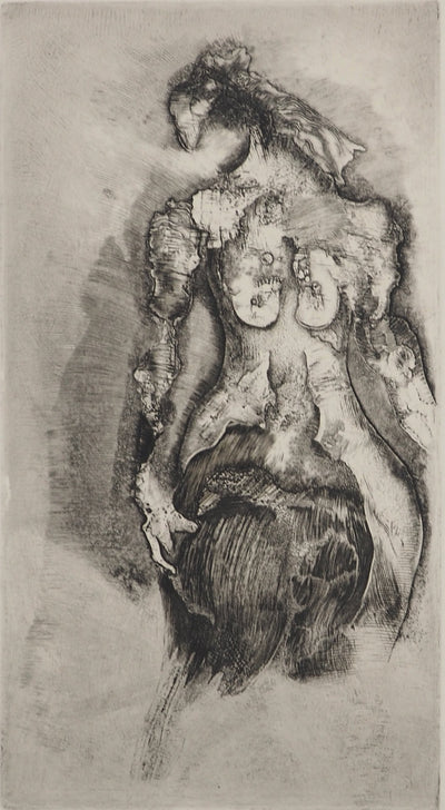 Roland SENECA : Figure féminine, Gravure originale (photo de détail 3) - Crédit photo : Galerie Art.Paris
