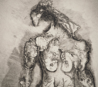 Roland SENECA : Figure féminine, Gravure originale (photo de détail 4) - Crédit photo : Galerie Art.Paris