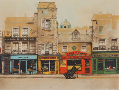 Maurice BERANGER : Petite rue parisienne, Lithographie originale (photo de détail 3) - Crédit photo : Galerie Art.Paris