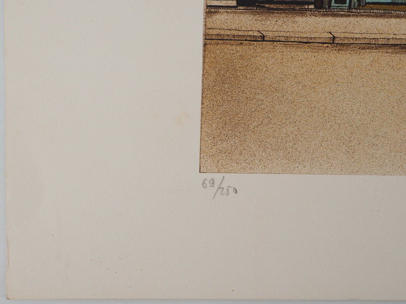 Maurice BERANGER : Petite rue parisienne, Lithographie originale (photo de détail 5) - Crédit photo : Galerie Art.Paris