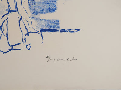 Emilio GRAU SALA : Promenade sur le port bleu, Lithographie originale (photo de détail 2) - Crédit photo : Galerie Art.Paris