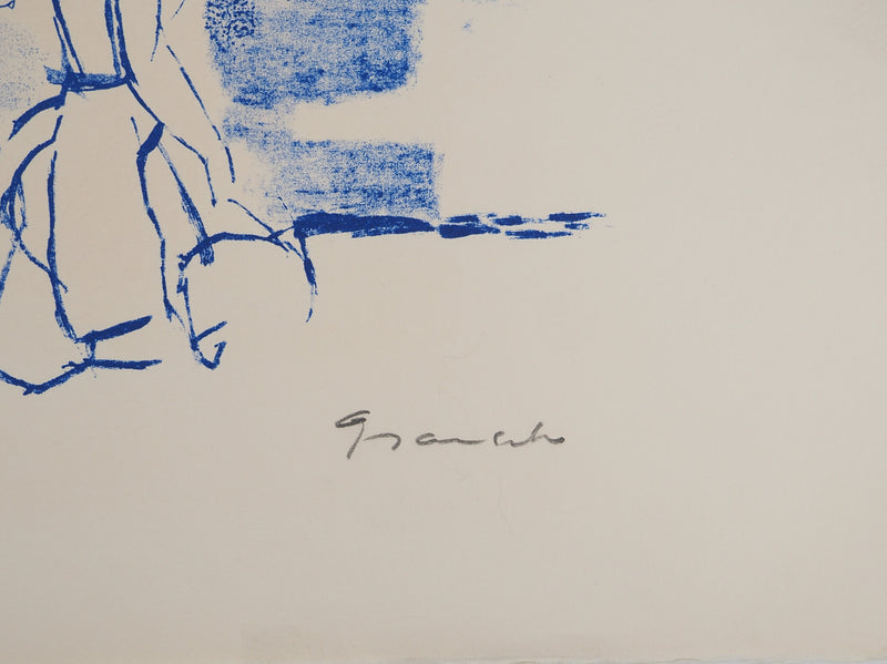 Emilio GRAU SALA : Promenade sur le port bleu, Lithographie originale (photo de détail 2) - Crédit photo : Galerie Art.Paris