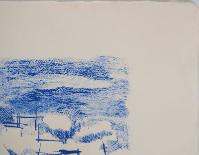Emilio GRAU SALA : Promenade sur le port bleu, Lithographie originale (photo de détail 5) - Crédit photo : Galerie Art.Paris