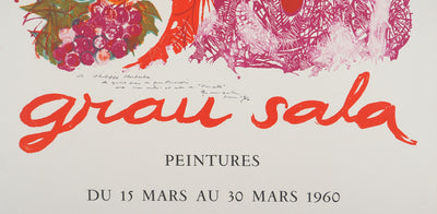 Emilio GRAU-SALA : Jeune fille au bouquet, Affiche originale (photo de détail 2) - Crédit photo : Galerie Art.Paris