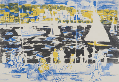 Emilio GRAU SALA : Matinée sur le port, Lithographie originale (photo de détail 3) - Crédit photo : Galerie Art.Paris