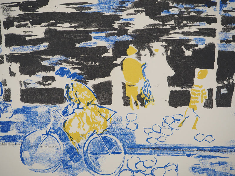 Emilio GRAU SALA : Matinée sur le port, Lithographie originale (photo de détail 4) - Crédit photo : Galerie Art.Paris