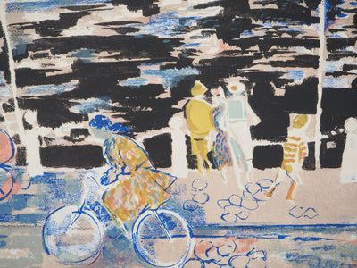 Emilio GRAU SALA : Après-midi sur le port,, Lithographie originale (photo de détail 4) - Crédit photo : Galerie Art.Paris
