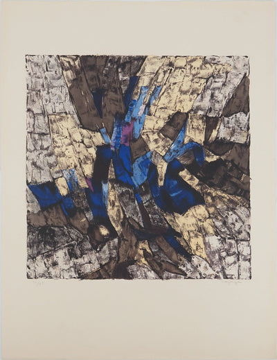 Pierre Cesar LAGAGE : Composition abstraite, Lithographie originale (vue générale) - Crédit photo : Galerie Art.Paris