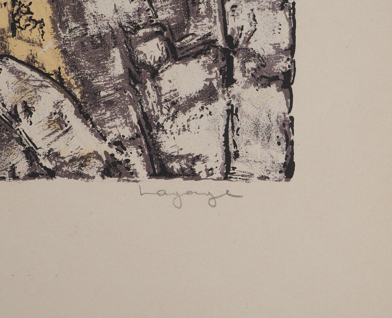 Pierre Cesar LAGAGE : Composition abstraite, Lithographie originale (photo de détail 2) - Crédit photo : Galerie Art.Paris