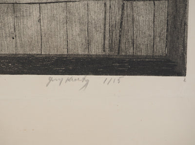 Guy KROHG : Intérieur à l'échelle, Gravure originale (photo de détail 2) - Crédit photo : Galerie Art.Paris