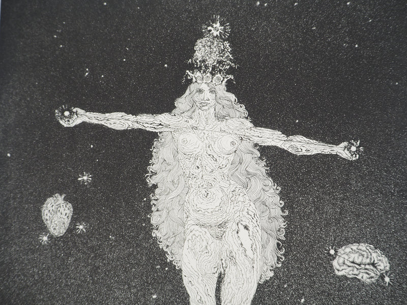 Jacques HOUPLAIN : Zodiaque : la balance, Gravure originale (photo de détail 4) - Crédit photo : Galerie Art.Paris