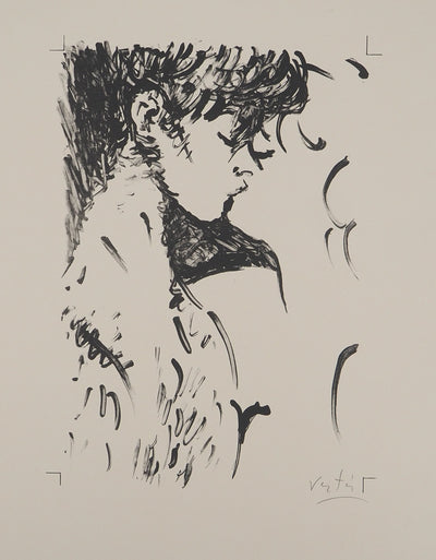 Marcel VERTES : Le baiser, Lithographie originale (photo de détail 3) - Crédit photo : Galerie Art.Paris