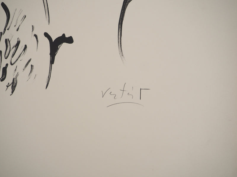 Marcel VERTES : Le baiser, Lithographie originale (photo de détail 2) - Crédit photo : Galerie Art.Paris