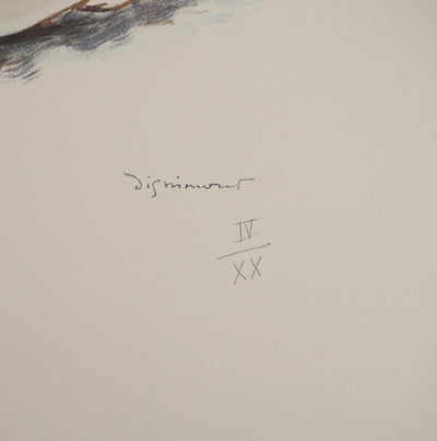 André DIGNIMONT : Femme au rouge à lèvre, Lithographie originale (photo de détail 2) - Crédit photo : Galerie Art.Paris