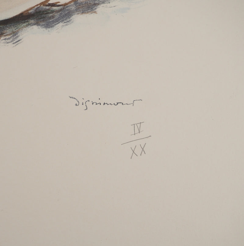 André DIGNIMONT : Femme au rouge à lèvre, Lithographie originale (photo de détail 2) - Crédit photo : Galerie Art.Paris