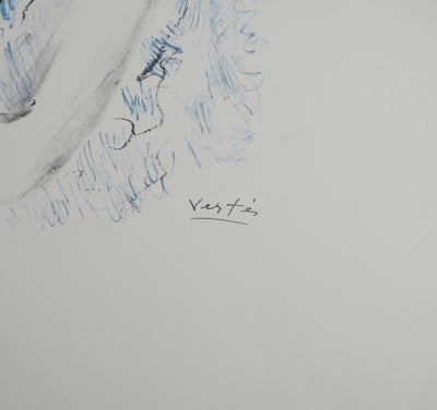 Marcel VERTES : La jeune fille et son cheval, Lithographie originale (photo de détail 2) - Crédit photo : Galerie Art.Paris