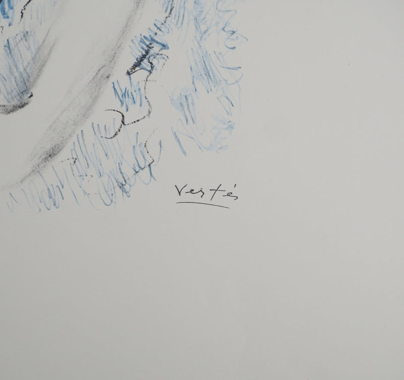 Marcel VERTES : La jeune fille et son cheval, Lithographie originale (photo de détail 2) - Crédit photo : Galerie Art.Paris