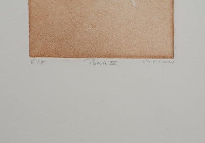 Erik BERSOU : Poésie III, Gravure originale (photo de détail 2) - Crédit photo : Galerie Art.Paris