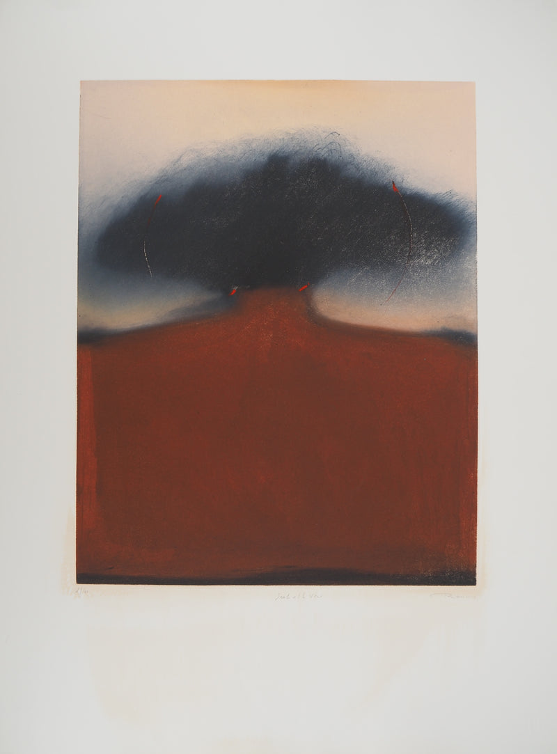 Erik BERSOU : Seule et le vent, Gravure originale (photo de détail 2) - Crédit photo : Galerie Art.Paris