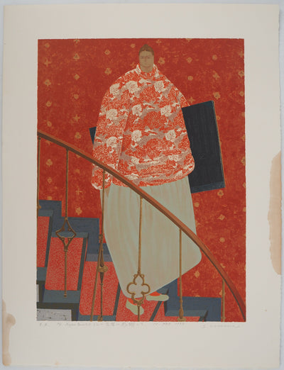 Saiji KANAMORI : Portrait de Mr. Roger Bouillot, Lithographie originale (photo de détail 3) - Crédit photo : Galerie Art.Paris