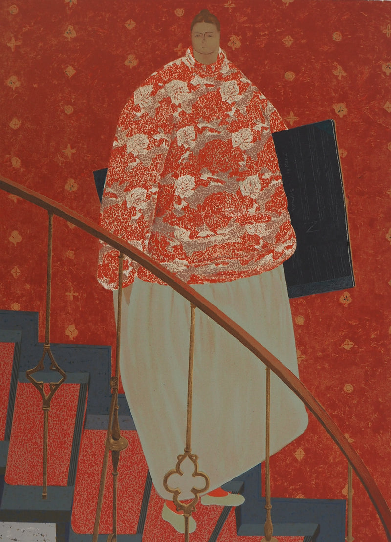 Saiji KANAMORI : Portrait de Mr. Roger Bouillot, Lithographie originale (vue générale) - Crédit photo : Galerie Art.Paris
