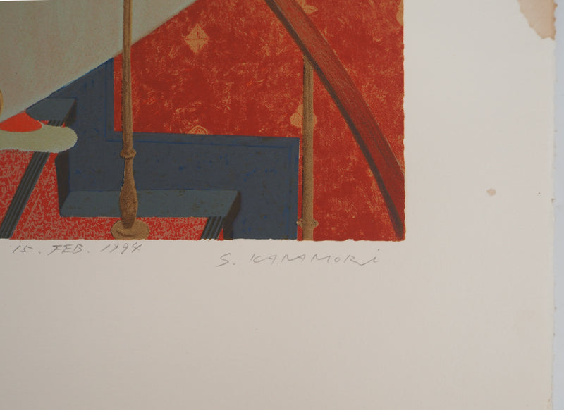Saiji KANAMORI : Portrait de Mr. Roger Bouillot, Lithographie originale (photo de détail 2) - Crédit photo : Galerie Art.Paris
