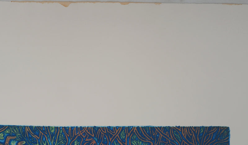 PAK DONG-IL : Dans la forêt bleue, Gravure originale (photo de détail 9) - Crédit photo : Galerie Art.Paris