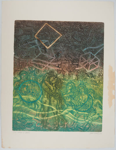 PAK DONG-IL : L'amour est une rêverie, Gravure originale (photo de détail 3) - Crédit photo : Galerie Art.Paris