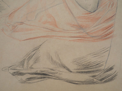Léopold Franz KOWALSKI : La lecture, c, Dessin original (photo de détail 5) - Crédit photo : Galerie Art.Paris
