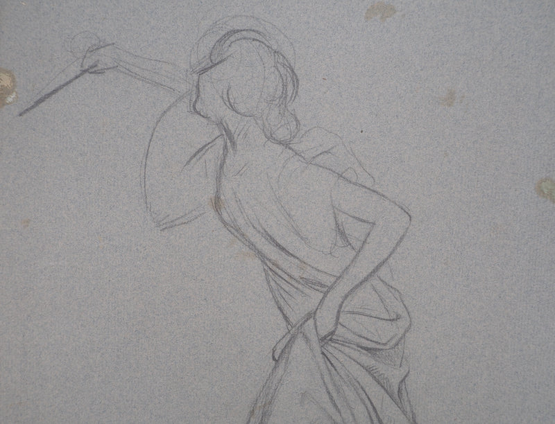 Léopold Franz KOWALSKI : Dame en robe, c, Dessin original (photo de détail 3) - Crédit photo : Galerie Art.Paris