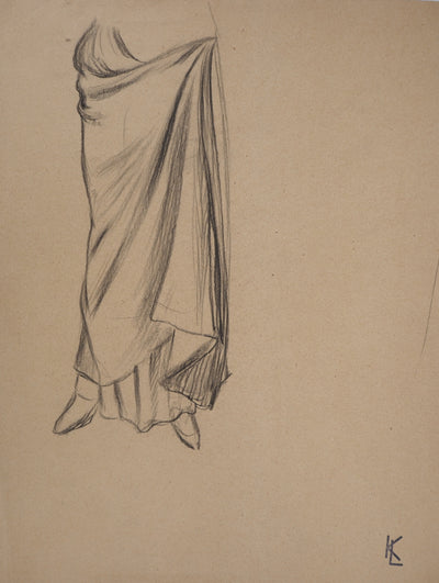 Léopold Franz KOWALSKI : Jupon fluide, c, Dessin original (photo de détail 2) - Crédit photo : Galerie Art.Paris