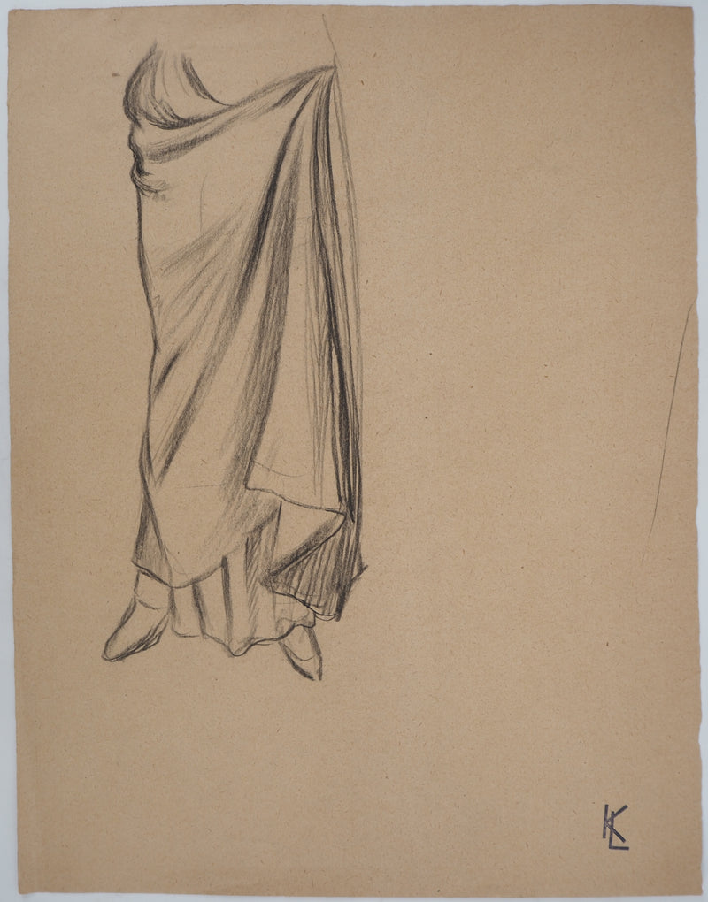 Léopold Franz KOWALSKI : Jupon fluide, c, Dessin original (vue générale) - Crédit photo : Galerie Art.Paris