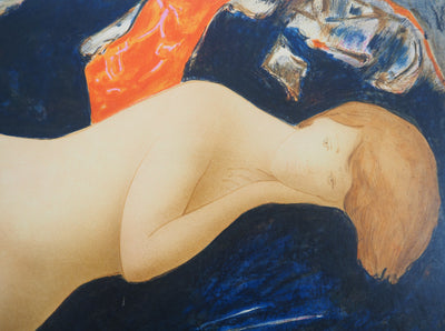 Alain BONNEFOIT : Attente mélancolique, Lithographie originale (photo de détail 4) - Crédit photo : Galerie Art.Paris