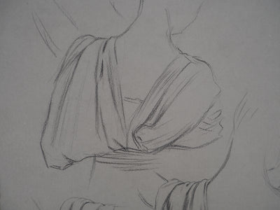 Léopold Franz KOWALSKI : Drapé de robe vu de dos, c, Dessin original (photo de détail 5) - Crédit photo : Galerie Art.Paris
