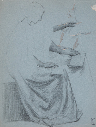 Léopold Franz KOWALSKI : Étude de la main, c, Dessin original (photo de détail 2) - Crédit photo : Galerie Art.Paris
