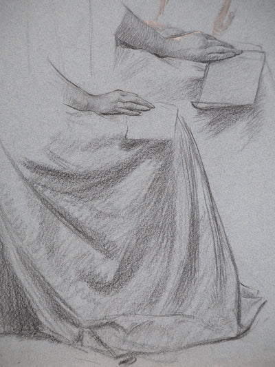 Léopold Franz KOWALSKI : Étude de la main, c, Dessin original (photo de détail 3) - Crédit photo : Galerie Art.Paris