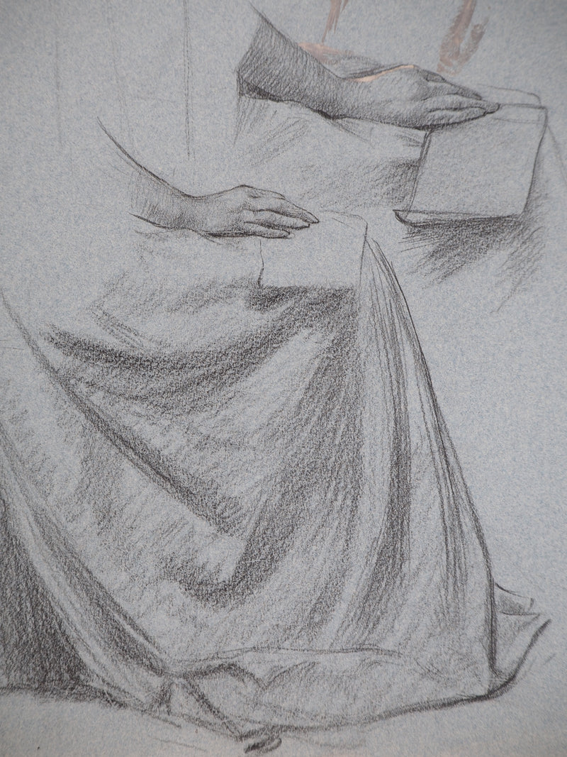Léopold Franz KOWALSKI : Étude de la main, c, Dessin original (photo de détail 3) - Crédit photo : Galerie Art.Paris