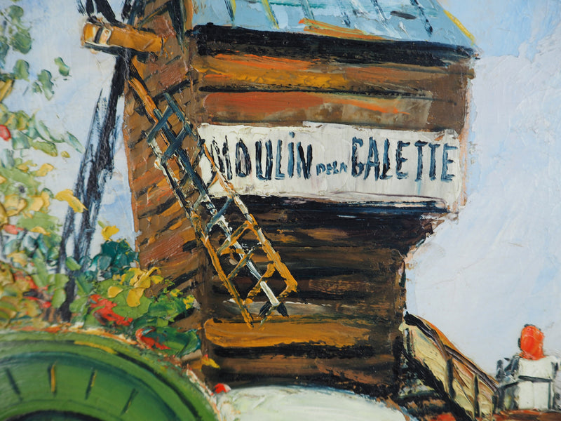 Elisée MACLET : Montmartre, Moulin de la Galette, Huile sur panneau signée