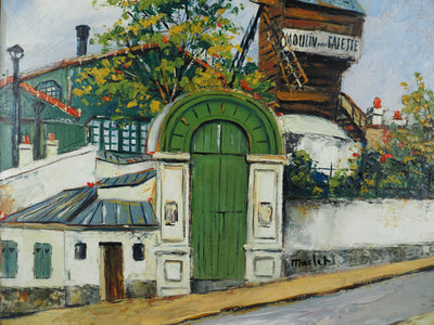 Elisée MACLET : Montmartre, Moulin de la Galette, Huile sur panneau signée
