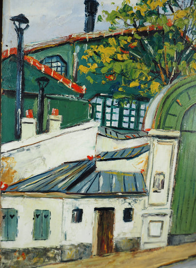 Elisée MACLET : Montmartre, Moulin de la Galette, Huile sur panneau signée