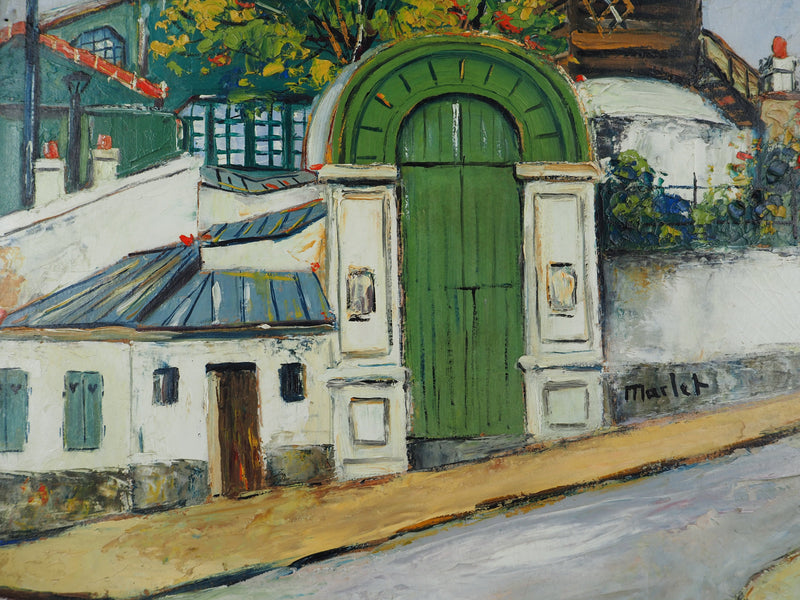Elisée MACLET : Montmartre, Moulin de la Galette, Huile sur panneau signée