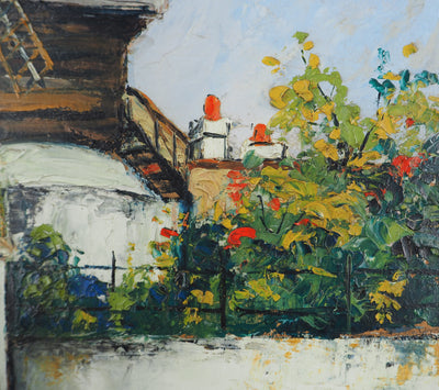 Elisée MACLET : Montmartre, Moulin de la Galette, Huile sur panneau signée