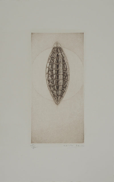 Cécile REIMS : Le cocon, Gravure originale (vue générale) - Crédit photo : Galerie Art.Paris