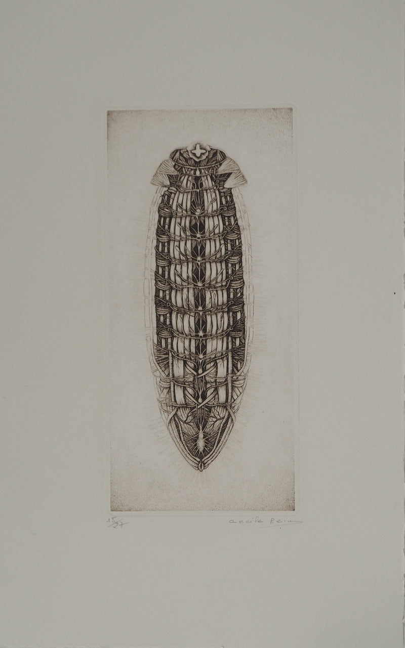 Cécile REIMS : Chrysalide, Gravure originale (vue générale) - Crédit photo : Galerie Art.Paris