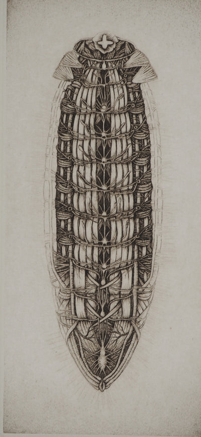 Cécile REIMS : Chrysalide, Gravure originale (photo de détail 2) - Crédit photo : Galerie Art.Paris