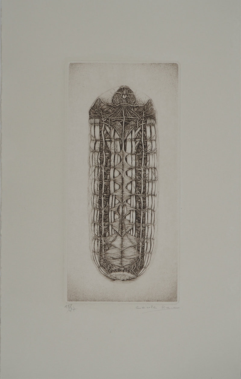 Cécile REIMS : La nymphose, Gravure originale (vue générale) - Crédit photo : Galerie Art.Paris